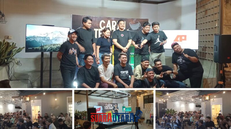 foto istimewa : para Peserta Stend Up Comedi bersama Owner Cafe Coffee Cabin dan sponsor serat pemandu acara.