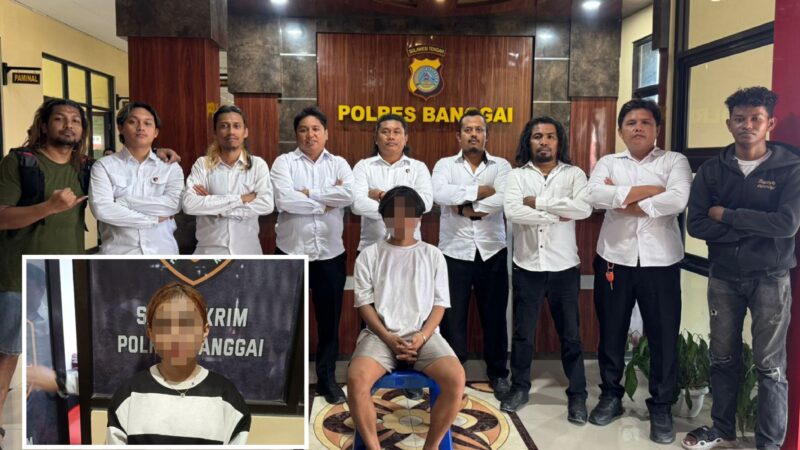 foto istimewa Humas Polres banggai Pelaku pengeroyokan di amankan Tim Resmob Polres Banggai