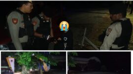 foto istimewa : Saat Anggota Samapta polres banggai Temukan seorang wanita 13 yang hampir saja menjadi korban percobaan pemerkosaan di lokasi VIV Bandara.begini kondisi nya gelap