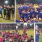 foto istimewa : Saat kedua Tim Lakukan jabatangan usai pertandingan ssb Buana nambo menang 6-1 dan Para pelatih kedua tim