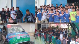 foto istimewa : Saat Tim SSB Buana Nambo Saat persiapan balik dari rumah di Gorontalo dan Tim Tiba di jemput Presiden SSB Buana Nambo Hadiwiyono dipelabuhan luwuk