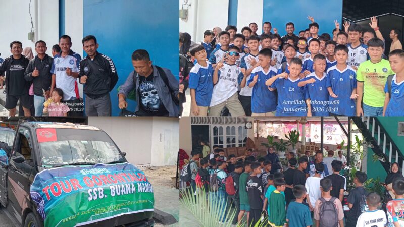 foto istimewa : Saat Tim SSB Buana Nambo Saat persiapan balik dari rumah di Gorontalo dan Tim Tiba di jemput Presiden SSB Buana Nambo Hadiwiyono dipelabuhan luwuk
