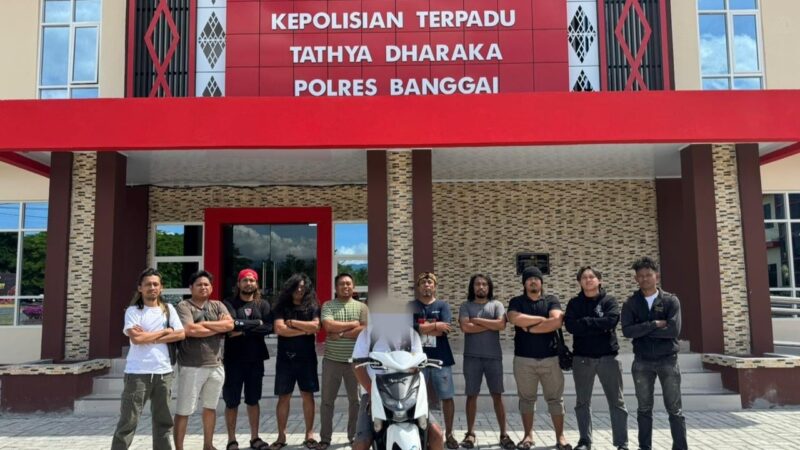 foto istimewa : Anggota Resmob polres banggai Tangkap Pelaku Pencurian kendaraan bermotor