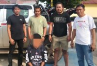 foto istimewa Humas Polres Banggai tampak tersangka pencurian kendaraan bermotor di polsek bunta 