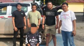 foto istimewa Humas Polres Banggai tampak tersangka pencurian kendaraan bermotor di polsek bunta 