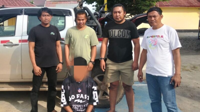 foto istimewa Humas Polres Banggai tampak tersangka pencurian kendaraan bermotor di polsek bunta 