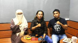 Pihak DR bersama Kuasa Hukumnya gelar Konferensi Pers di Our’s Caffe, Ampana, Minggu (10/1/2026), Foto : Agung Dilapanga SU//