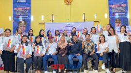 28 Peserta resmi menerima Sertifikat Program Kursus Komputer Keliling yang digagas LKP Mahtera di Parigi.(Foto:Ist)