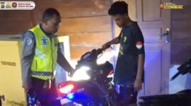 Satlantas Polres Bolsel Tertibkan Knalpot Brong (Foto:Ist)