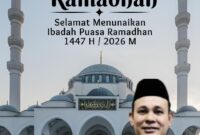 Biru Putih Minimalis Ucapan Marhaban Ya Ramadhan Cerita Instagram - 1