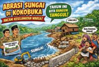 Abrasi Sungai di Kokobuka Ancam Keselamatan Warga, Pemdes: Tahun Ini Kita Bangun Tanggul (Foto:Ilustrasi)