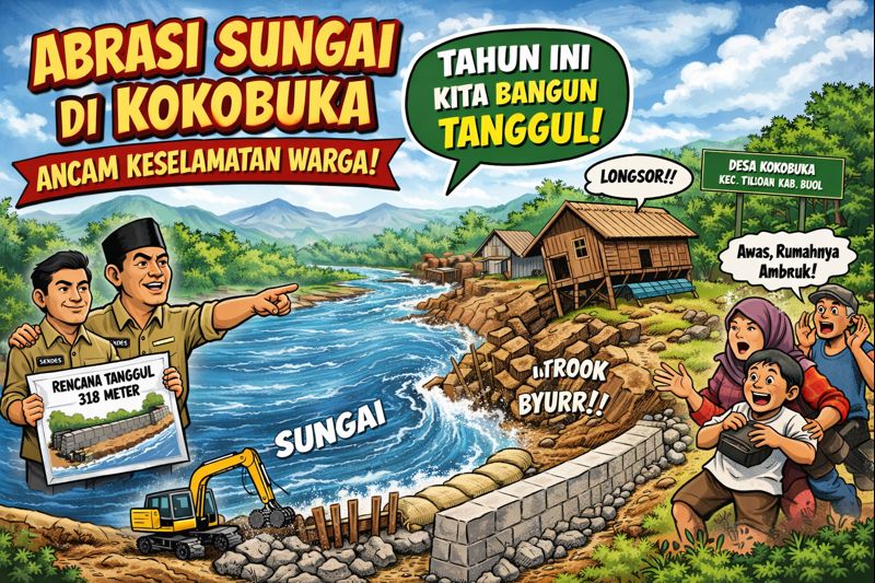 Abrasi Sungai di Kokobuka Ancam Keselamatan Warga, Pemdes: Tahun Ini Kita Bangun Tanggul (Foto:Ilustrasi)