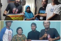 foto istimewa : Ketua bersama para pengurus Karang Taruna Serahkan Bantuan pada para lansia dan anak yatim
