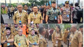 foto istimewa : Bupati Ir.H.Amirudi.MM bersama Wakil Bupati banggai Drs.H.Furqanuddin.MM di dampingi Dandim 1308/LB Luwuk dan Kapolres Banggai, tak hanya itu Bupati dan Wabup juga bertemu Gubernur Maluku Utara Sherly Tjoanda Laos