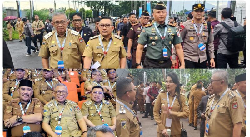 foto istimewa : Bupati Ir.H.Amirudi.MM bersama Wakil Bupati banggai Drs.H.Furqanuddin.MM di dampingi Dandim 1308/LB Luwuk dan Kapolres Banggai, tak hanya itu Bupati dan Wabup juga bertemu Gubernur Maluku Utara Sherly Tjoanda Laos