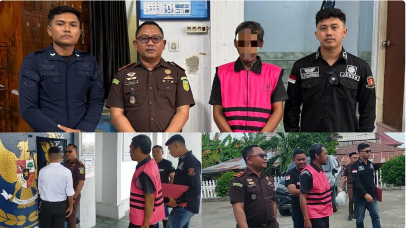 foto istimewa : Kacabjari Pagimana,David Ardianto.SH.MH, Antarkan Tersangka SS ke lapas kls II Luwuk