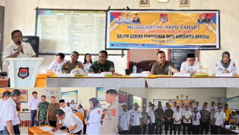 foto istimewa : Camat Tolbar Lakukan penanda tanagan berita acara bersama para persera hadir termasuk Wakil ketua II dan anggota dewan serta forum desa dan Forkopimcam.