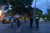 foto istimewa : Anggota Polres Banggai terus lakukan pemantauan di setiap sudut kota luwuk 