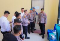 Kapolres dan Wakapolres Banggai Di ikuti Jajarannya Gelar Tes urin