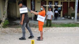 foto istimewa : Tersangka RP(33) Lakukan Rekonstruksi 20 adegan