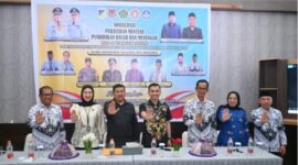 foto istimewa : Kadisdikbud banggai Safrudin Hinelo.S.STP.M.Si Bersama Ketua PGRI Jamil Hasyim.S.Pd.I .M.M 