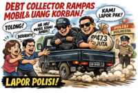 Debt Collector Diduga Rampas Mobil dan Uang Rp47,3 Juta, (Foto: Karikatur)
