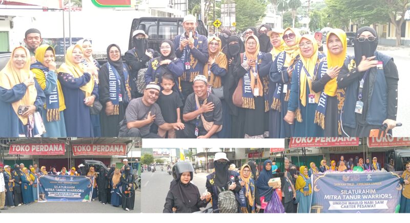 foto istimewa : Bersama  Kepala cabang PT Tanur Muthmainnah Tour Travel Haji dan umbro dan pengurus nya Saat Selesai pembagian 500 takjil pada warga masyarakat yang mau berbuka puasa 
