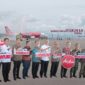 foto istimewa : Pesawat AirAsia Tipe Airbus 320 Lending di Bandara Syukuran Aminuddin Amir  7 Maret 2026