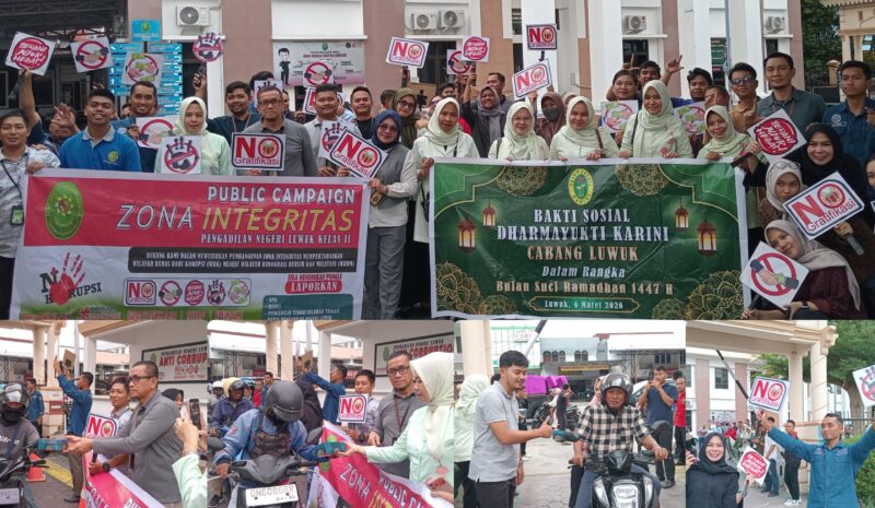 foto istimewa : Kepala PN Luwuk Suhendra Saputra.SH.MH,dan Ketua Dharmayukti Karini