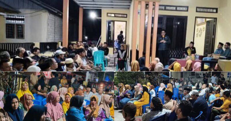 foto istimewa : Anggota DPR-RI Komisi XII. Ir H Beniyanto Tamoreka.ST. saat Reses menyampaikan beberapa hal kinerja pada komisi XII dan mendengarkan keluhan warga