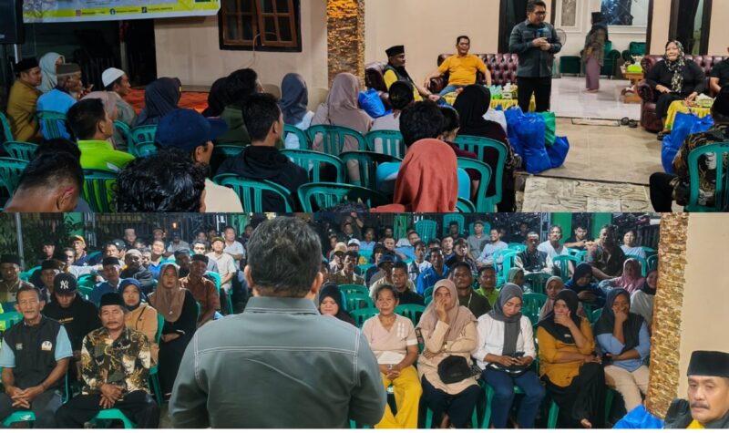 foto istimewa : Anggota DPR-RI Ir.H.Beniyanto Tamoreka.S.T saat berikan sambutan terkait reses di masama