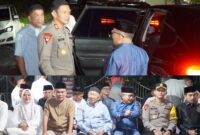 foto istimewa : Kapolres Banggai Sambut Bupati Ir H.Amirudin.SP.MM.MP tiba di tempat Pelepasan Pawai Takbiran bersama Wabup Drs H.Furqanuddin dan Sekda Ir Moh Ramli Tonko dan Ketua PHBI Rifai Mahiwa dan Anggota DRPD Banggai Moh Panji Syafutra.