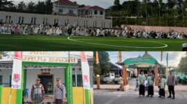 foto istimewa : Saat Aparat gabungan amankan jalannyansholat Id 2026