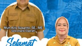 foto istimewa kutip dari Facebooknya Sekda Bangkep Muh Aris Susanto.SE.ME mengucapkan selamat pada Dr Novalina.MM