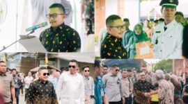 foto istimewa : Bupati Banggai Ir H.Amirudin.SP.MP.MM saat Serahkan SK kades Mekar Mulya Liyanto, S.Pd di damping Anggota Dewan Herdi Djada 