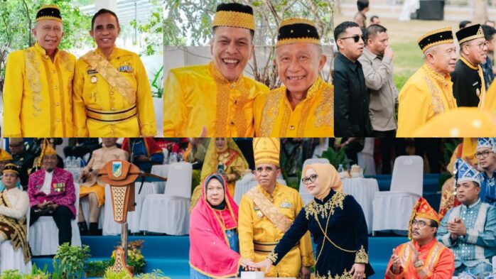 foto istimewa : Gubernur Sulteng Anwar Hafid Bersama Wabup Banggai Furqanuddin serta Wakapolda Brijend Pol Helmi Kwarta Putra Banggai hadir di Hut Provinsi Sulteng ke 62