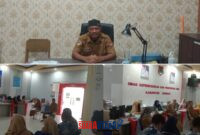 foto istimewa : Sekdis Dukcapil diruang Kerja dan saat Pimping Brifing Terkait Pelayanan pada masyarakat sekaligus dukung program WFH