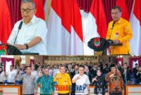 foto istimewa : Wabup Drs H Furqanuddin bersama Sekda banggai Moh.Ramli Tongko saat berikan arahannya