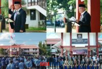 foto istimewa : Wakili Bupati Banggai Laut Sekda Saiful U.Usuria bacakan sambutan Mendagri di upacara Otda ke 30 tahun 2026