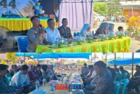 foto istimewa : Camat Toili Barat Bambang Isnanto Abdullah.S.Pd.MM bersama Kasubsektor Ipda Kadek Sukranaya dan Jajaran Forum Kades 