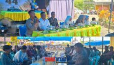 foto istimewa : Camat Toili Barat Bambang Isnanto Abdullah.S.Pd.MM bersama Kasubsektor Ipda Kadek Sukranaya dan Jajaran Forum Kades 