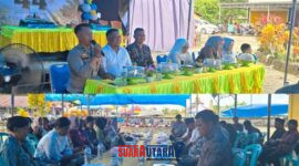 foto istimewa : Camat Toili Barat Bambang Isnanto Abdullah.S.Pd.MM bersama Kasubsektor Ipda Kadek Sukranaya dan Jajaran Forum Kades 
