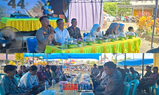 foto istimewa : Camat Toili Barat Bambang Isnanto Abdullah.S.Pd.MM bersama Kasubsektor Ipda Kadek Sukranaya dan Jajaran Forum Kades 