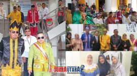 foto istimewa : Kadisdikbud Safrudin Hinelo Bersama Bupati Banggai saat menuju tempat upacara serta jajaran Sekdis dan Kabid serta Staf Ikuti Upacara Hardiknas 2026