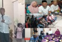 foto istimewa :Ustad Ramli Hasan Saat berikan tauziahnya dan Sekdisdikbu Syamsul Bahri Lanta ,Sek DKISP Rastono Para tamu undangan 