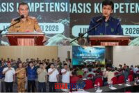 foto Istimewa : Sekda Banggai Ir Moh.Ramli Tongko.S.Sos.M.Si bersama Deputi Kepala Perwakilan Bank Indonesia Sulawesi Tengah, Miftachul Choiri,