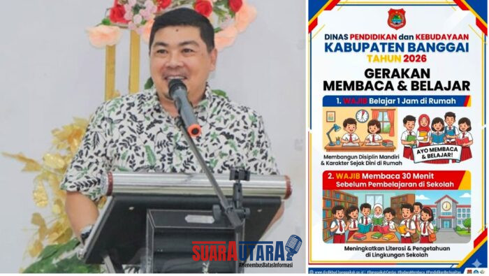 foto istimewa : Kadsidikbud Banggai Safrudin Hinelo.S.STP.M.Si Dan Plamlet Gerakan Membaca dan Belajar 2026.