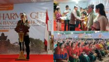 foto istimewa : Kapolres banggai AKBP Wayan Wayracana Aryawan.S.I.K saat berikan sambutan dan titip pesan Semua umat harus jaga kondisi wilayahnya karena kita hidup heterogen