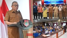 foto istimewa : Wabup banggai Drs. H.Furqanuddin.MM,Saat Buka kegiatan High Level Meeting Tim Percepatan dan Perluasan Digitalisasi Daerah (TP2DD) Kabupaten Banggai