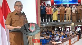 foto istimewa : Wabup banggai Drs. H.Furqanuddin.MM,Saat Buka kegiatan High Level Meeting Tim Percepatan dan Perluasan Digitalisasi Daerah (TP2DD) Kabupaten Banggai